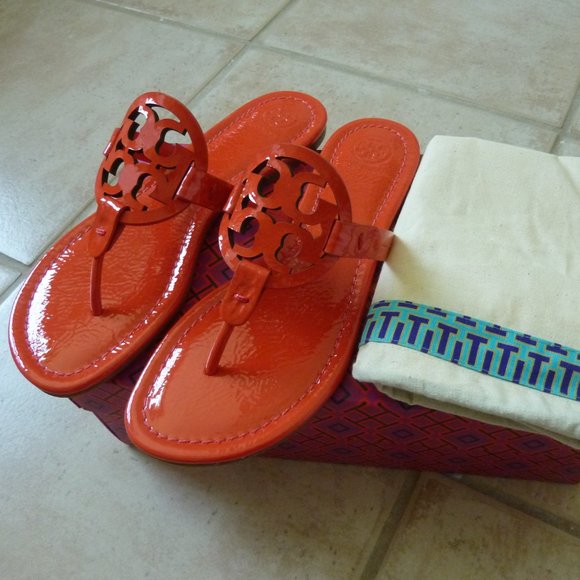Tory Burch Shoes - TORY BURCH 'Miller' Flat Logo Slide Sandals (7.5)